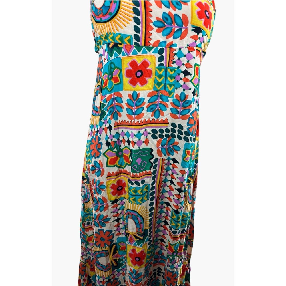 Paper Heart Aztec Sunrise Santana Vacation Resort Floral Maxi Dress Geo Small - Picture 4 of 14